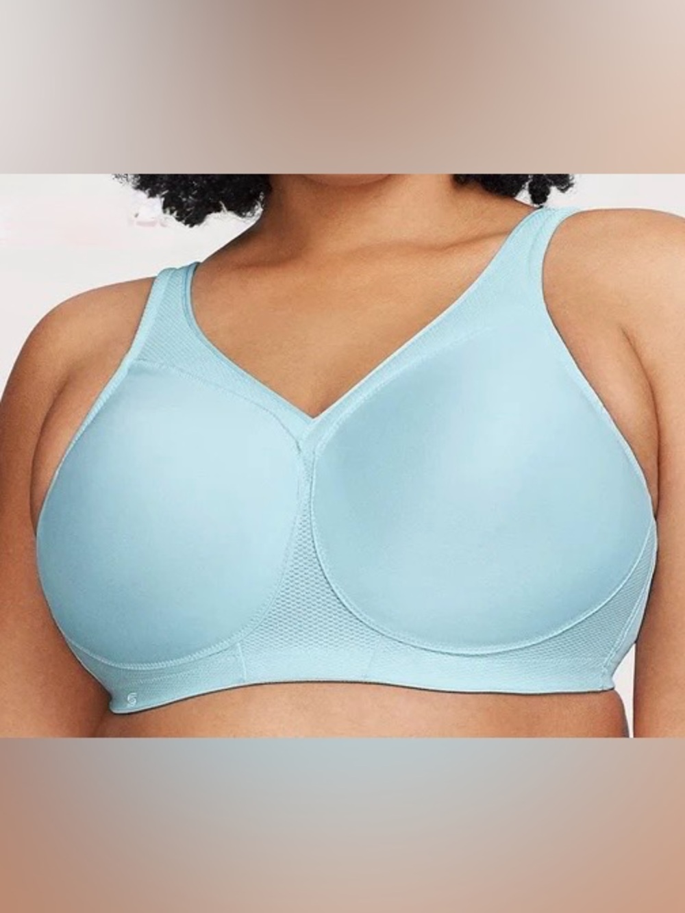 Glamorize Magic Lift Seamless Sports Bra Aqua Blue Size 40F | NWOT